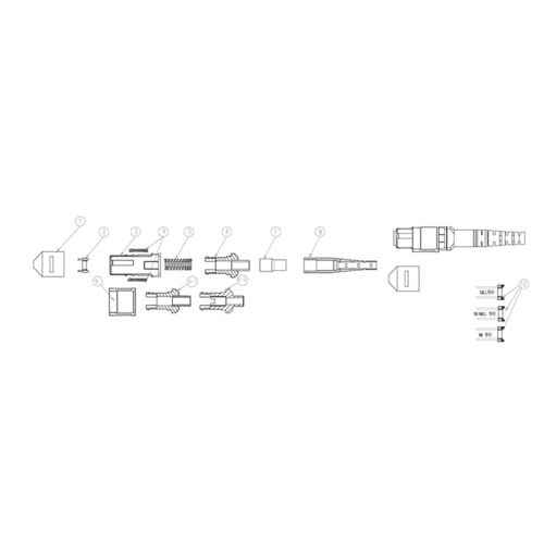 MPO Connector Glasfaser-Kits für Jumperkabel mit verschiedenen Typen