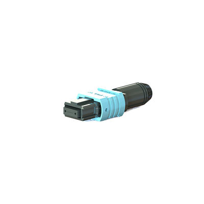 Mini 36 mm MPO Optical Connector Aqua Fiber Optic Pigtail Connector